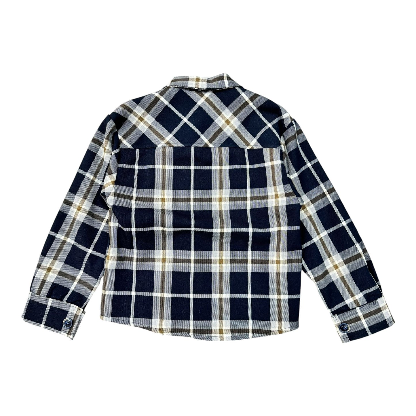CAMICIA QUADRI NEVER TOO BAMBINO BLU