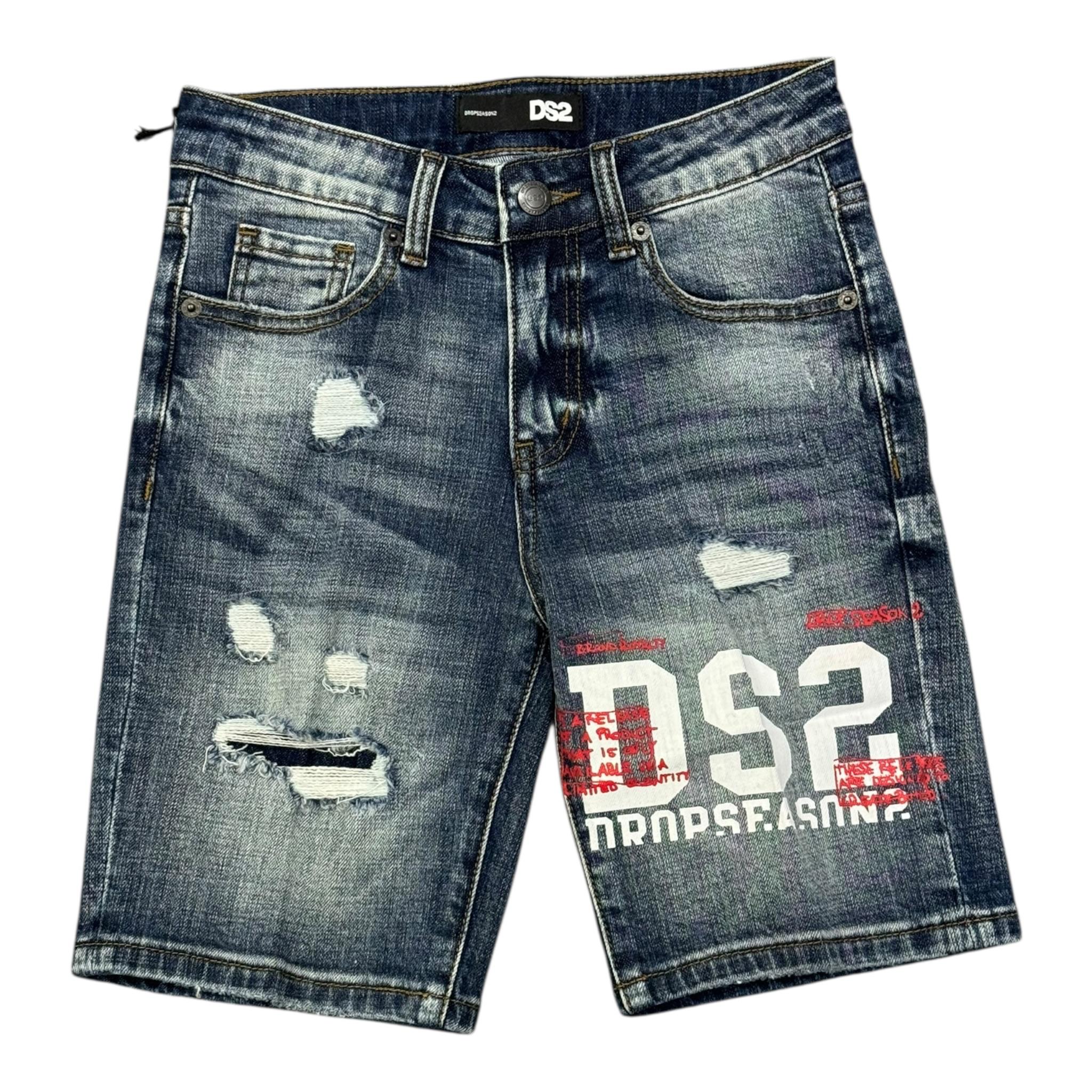 SHORT DENIM BLU