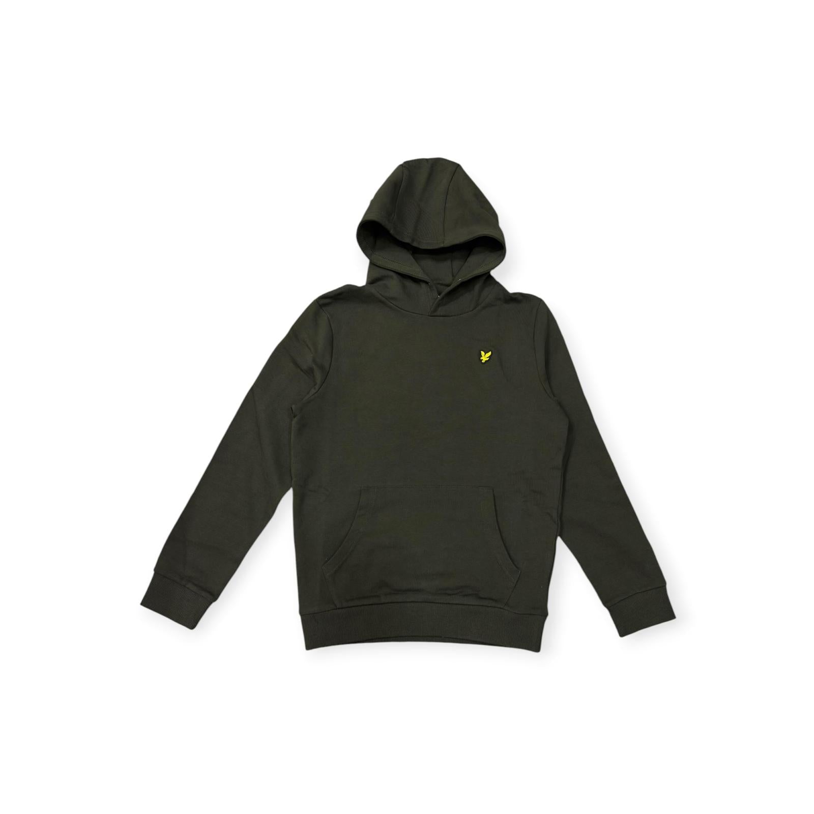FELPA IN COTONE CAPPUCCIO BAMBINO VERDE