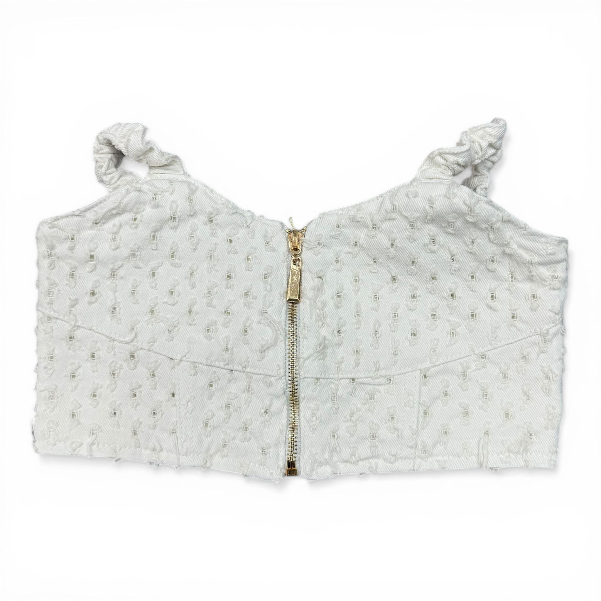 TOP IN DENIM PANNA