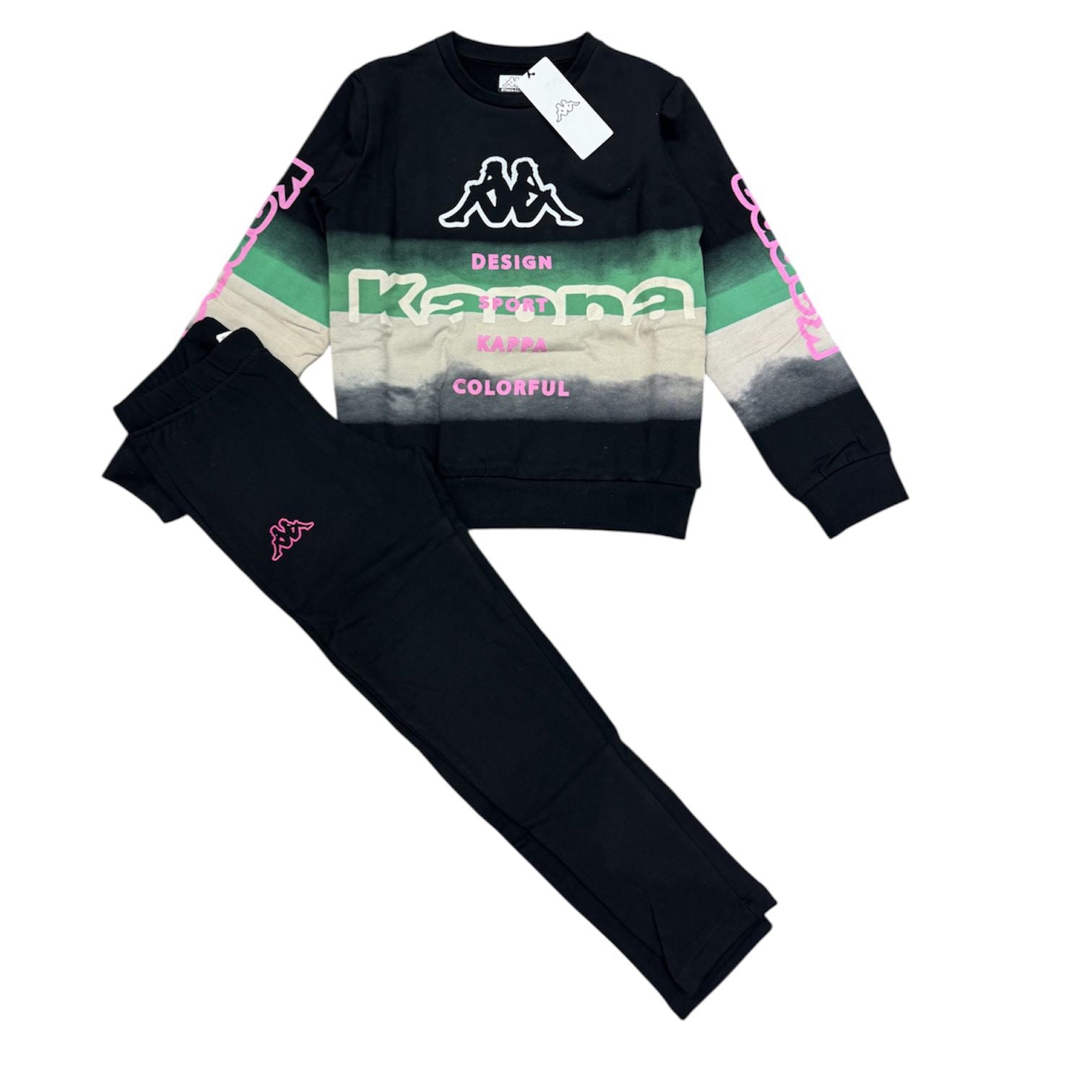 TUTA COMPLETA BAMBINA KAPPA NERA