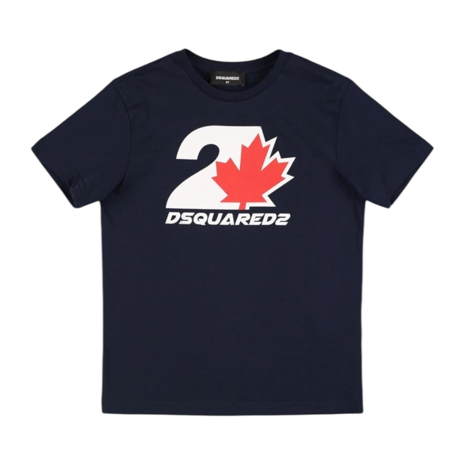 T-SHIRT DSQUARED2 BAMBINO BLU