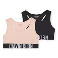 BRASSIERE BAMBINA IN CONFERIONE DA 2 ROSA NERO