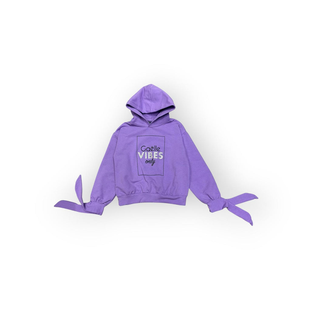 FELPA CON CAPPUCCIO BAMBINA VIOLA