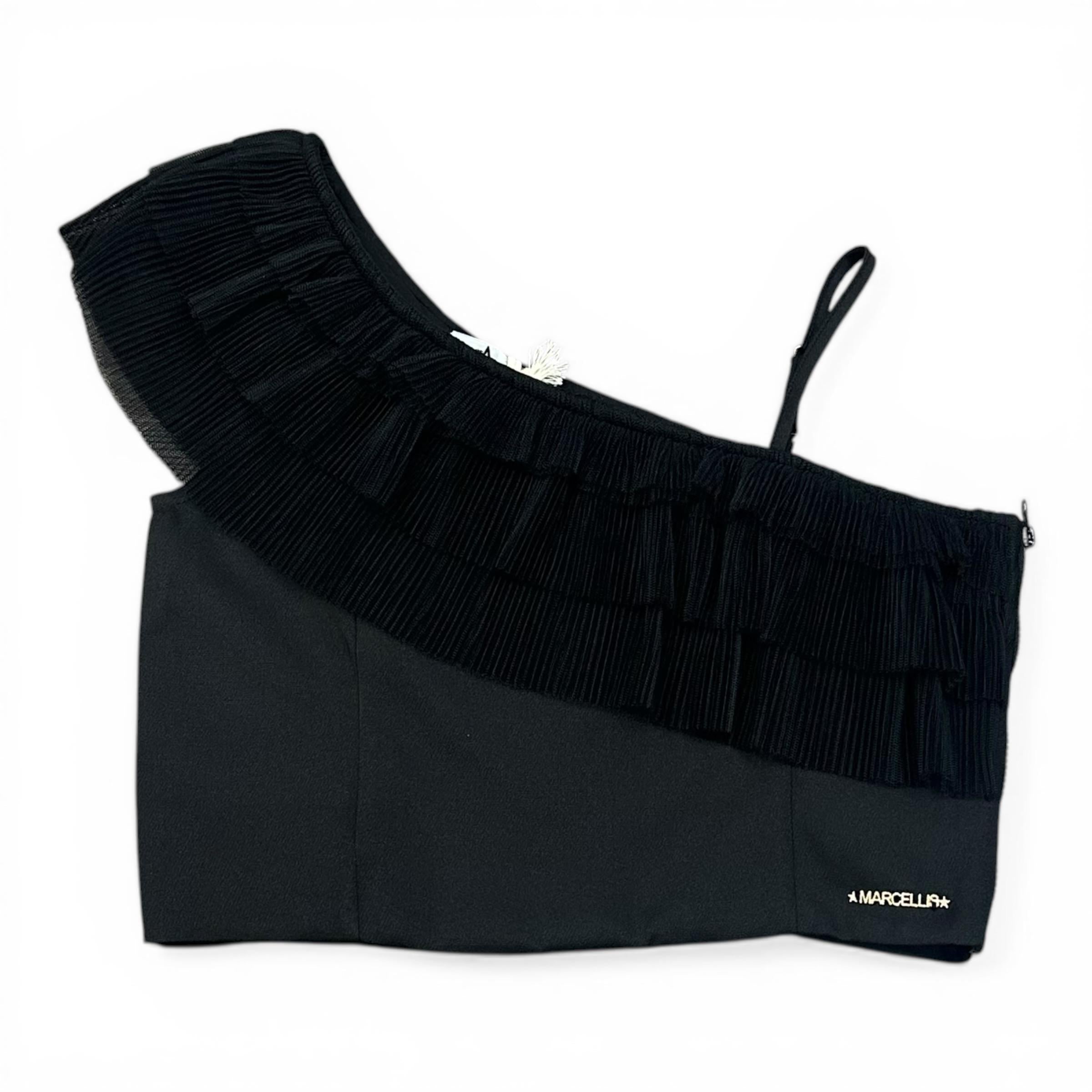 TOP TULLE BAMBINA NERA
