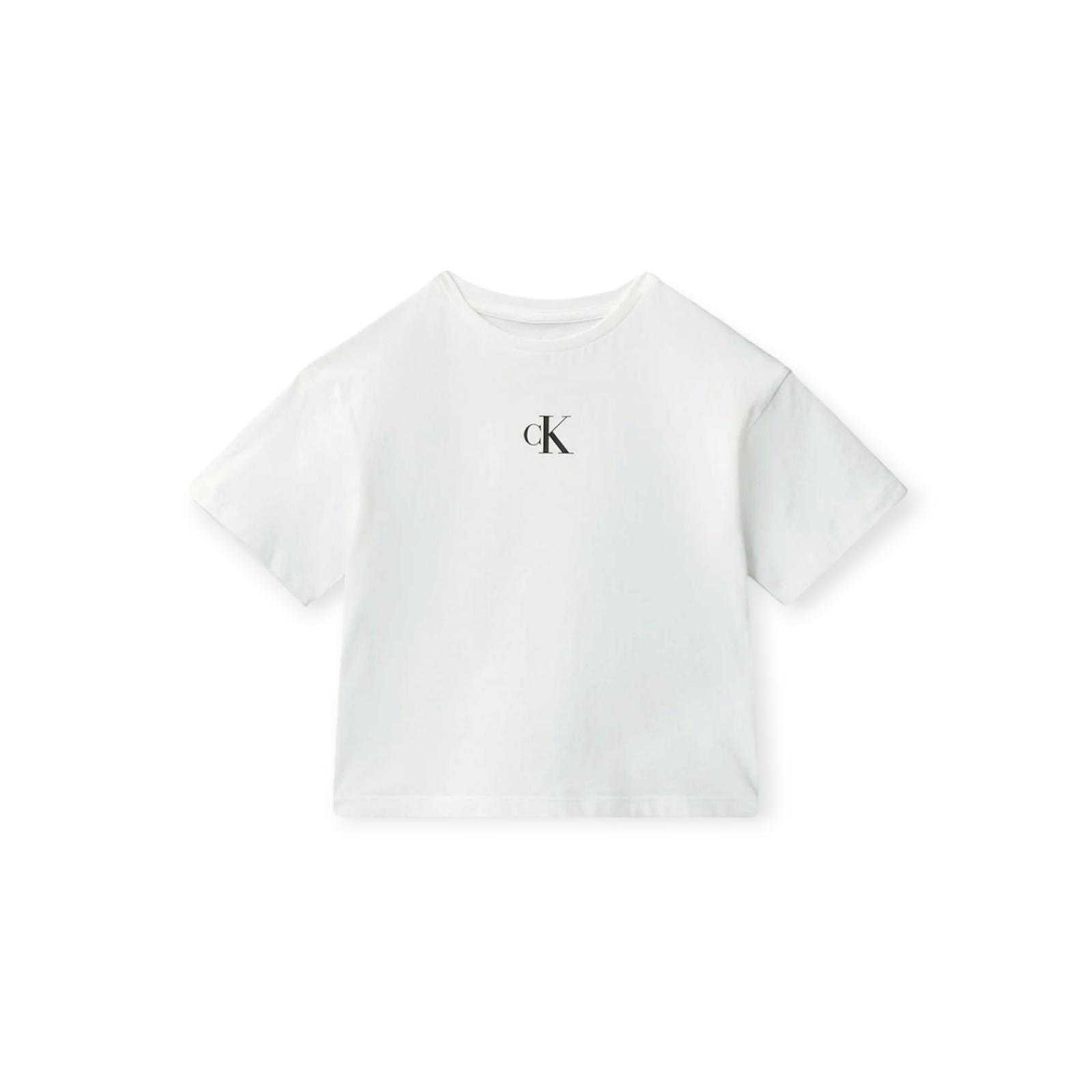 T-SHIRT CROPPED BAMBINA BIANCA