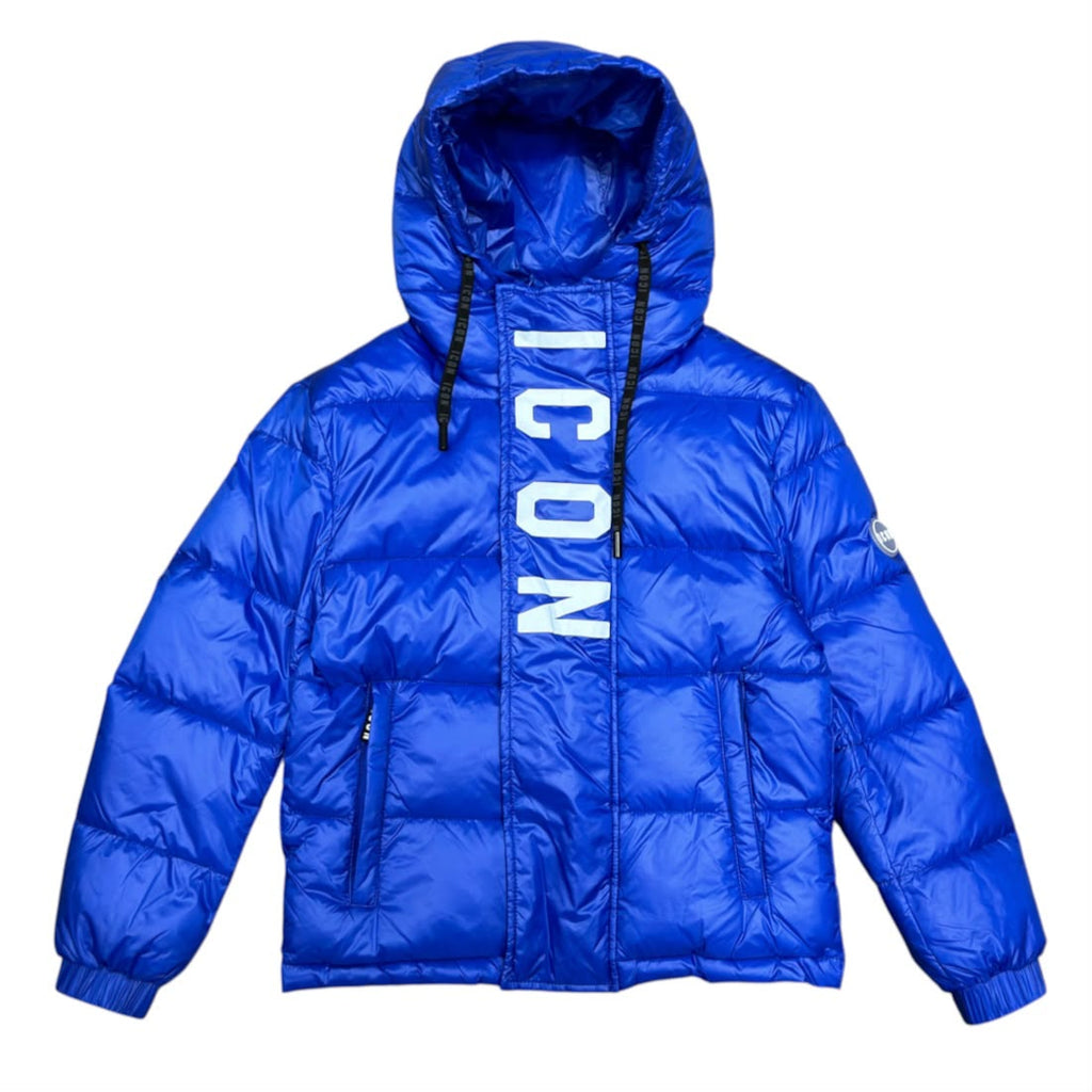 PIUMINO CON CAPPUCCIO BAMBINO BLU