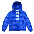 PIUMINO CON CAPPUCCIO BAMBINO BLU