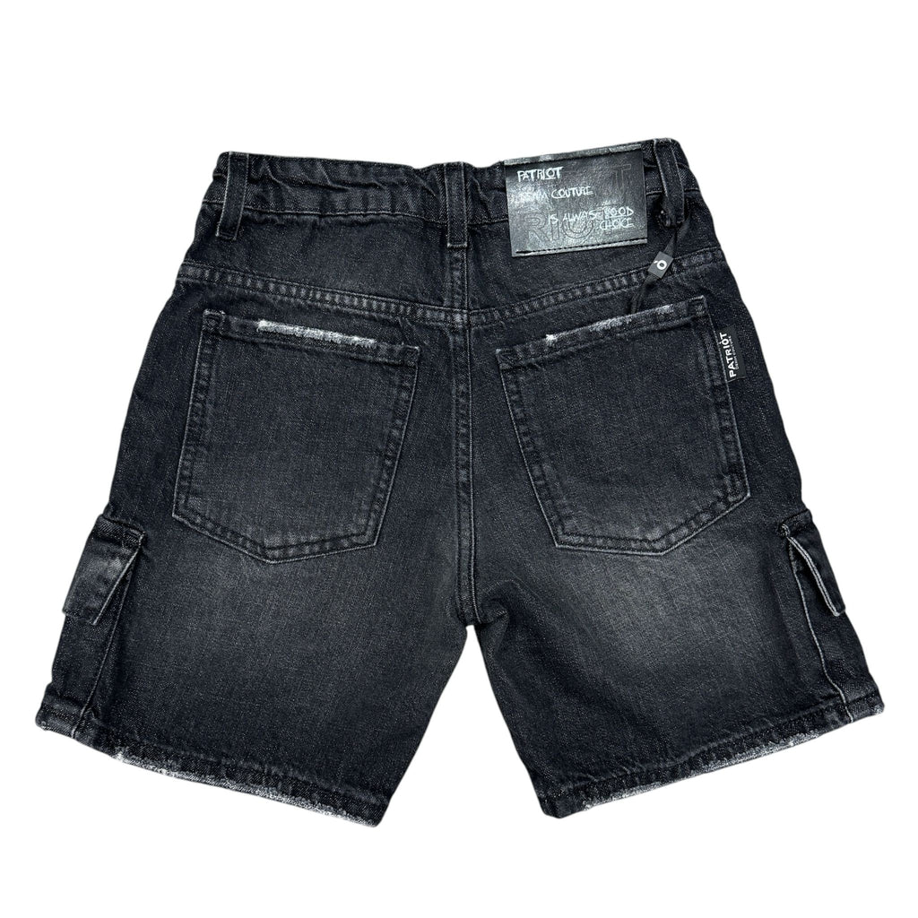 SHORT DENIM PATRIOT BAMBINO NERO