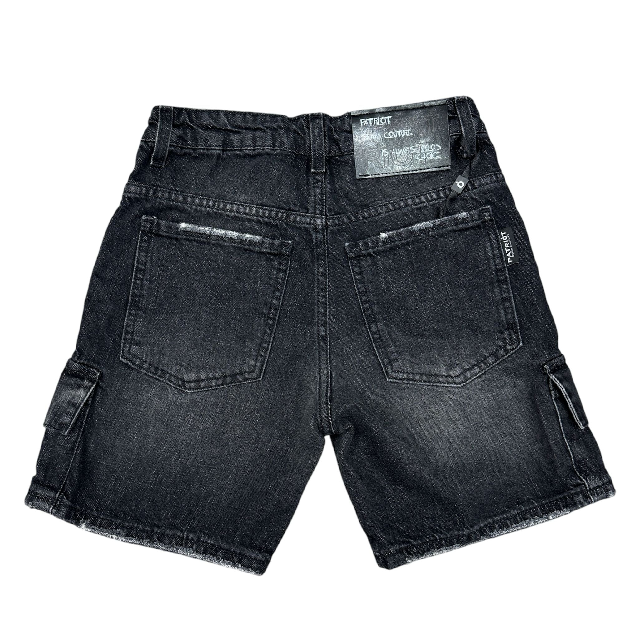 SHORT DENIM PATRIOT BAMBINO NERO