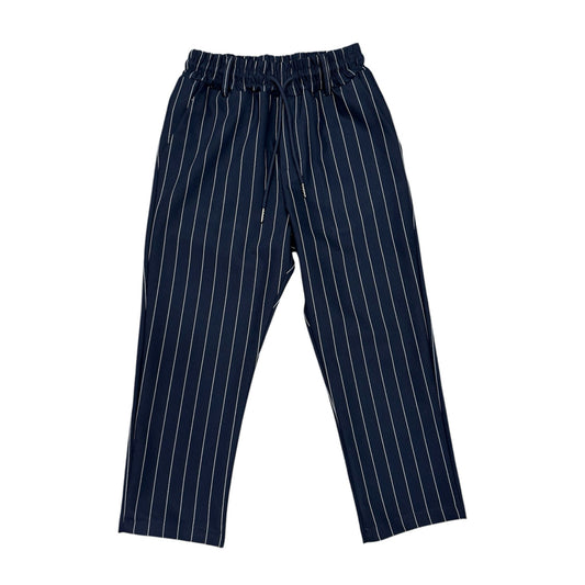 PANTALONE NEVER TOO BAMBINO BLU A RIGHE