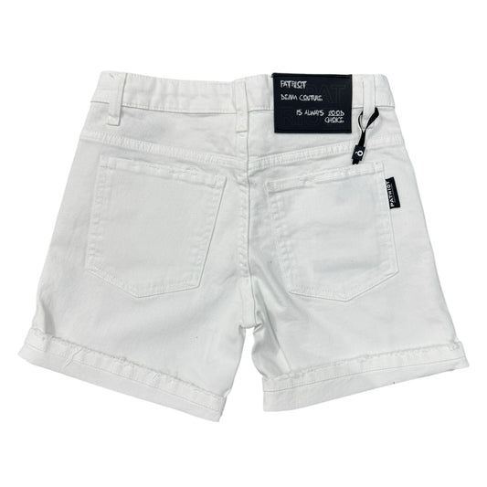 SHORT PATRIOT BAMBINO BIANCO