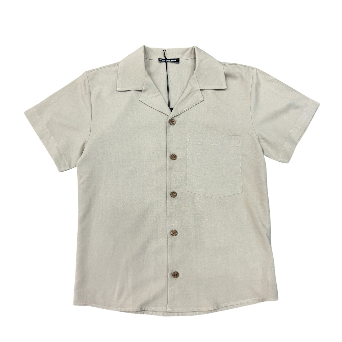 CAMICIA NEVER TOO BAMBINO BEIGE