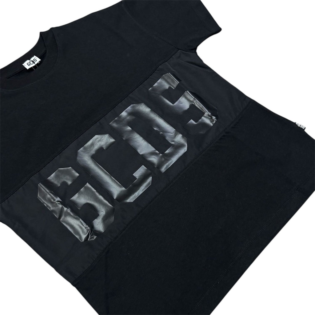 T-SHIRT CON BANDA LOGO NERA