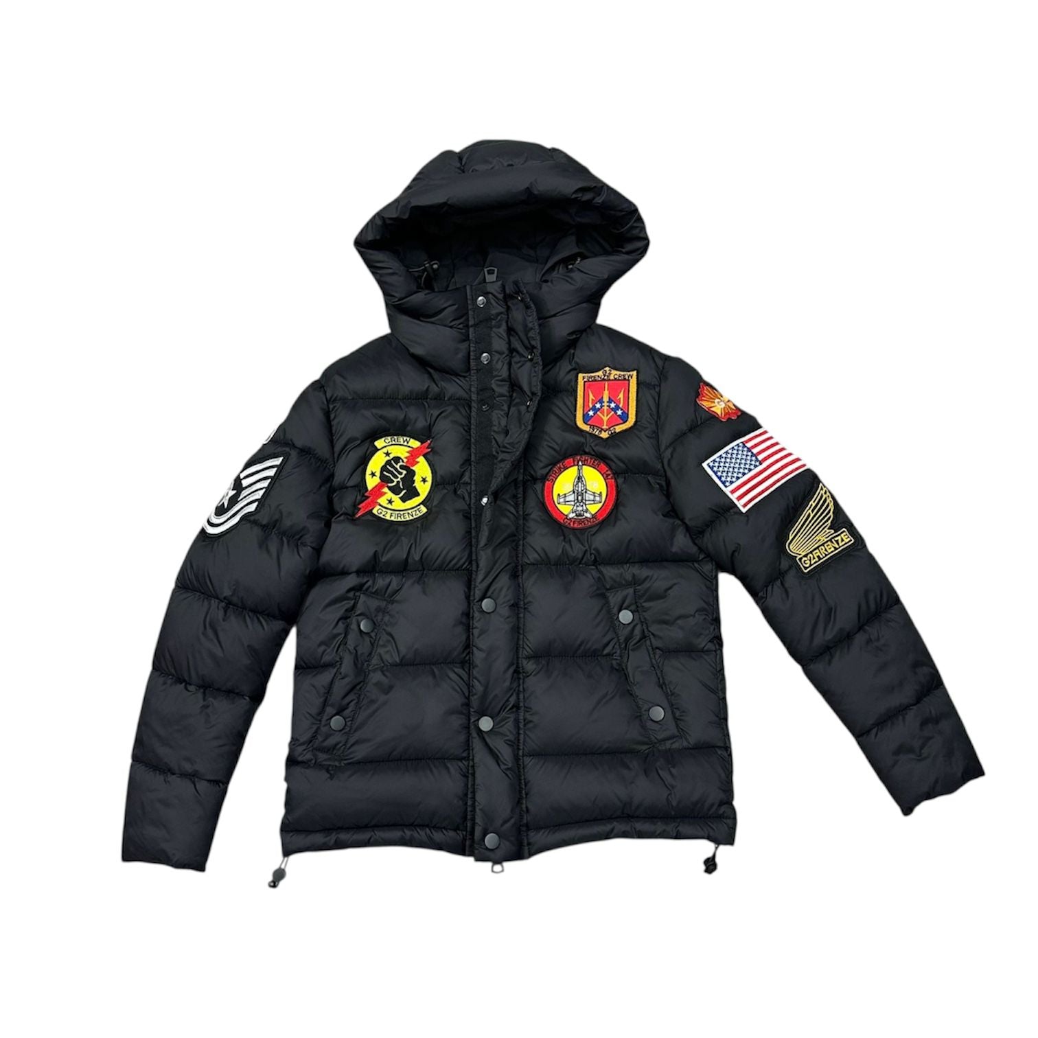 PIUMINO CON CAPPUCCIO  G2 FIRENZE NERO