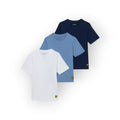 T-SHIRT 3 PACK BIANCA BLU AZZURRA