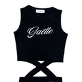 TOP A COSTINE BAMBINA NERA