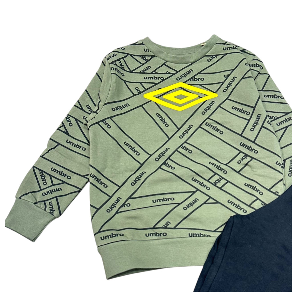 TUTA COMPLETA BAMBINO UMBRO VERDE