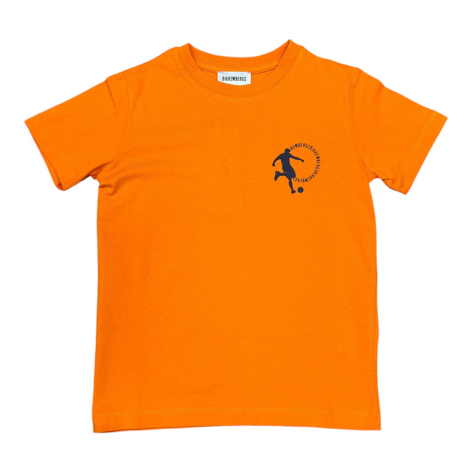 T-SHIRT BIKKEMBERGS BAMBINO ARANCIONE