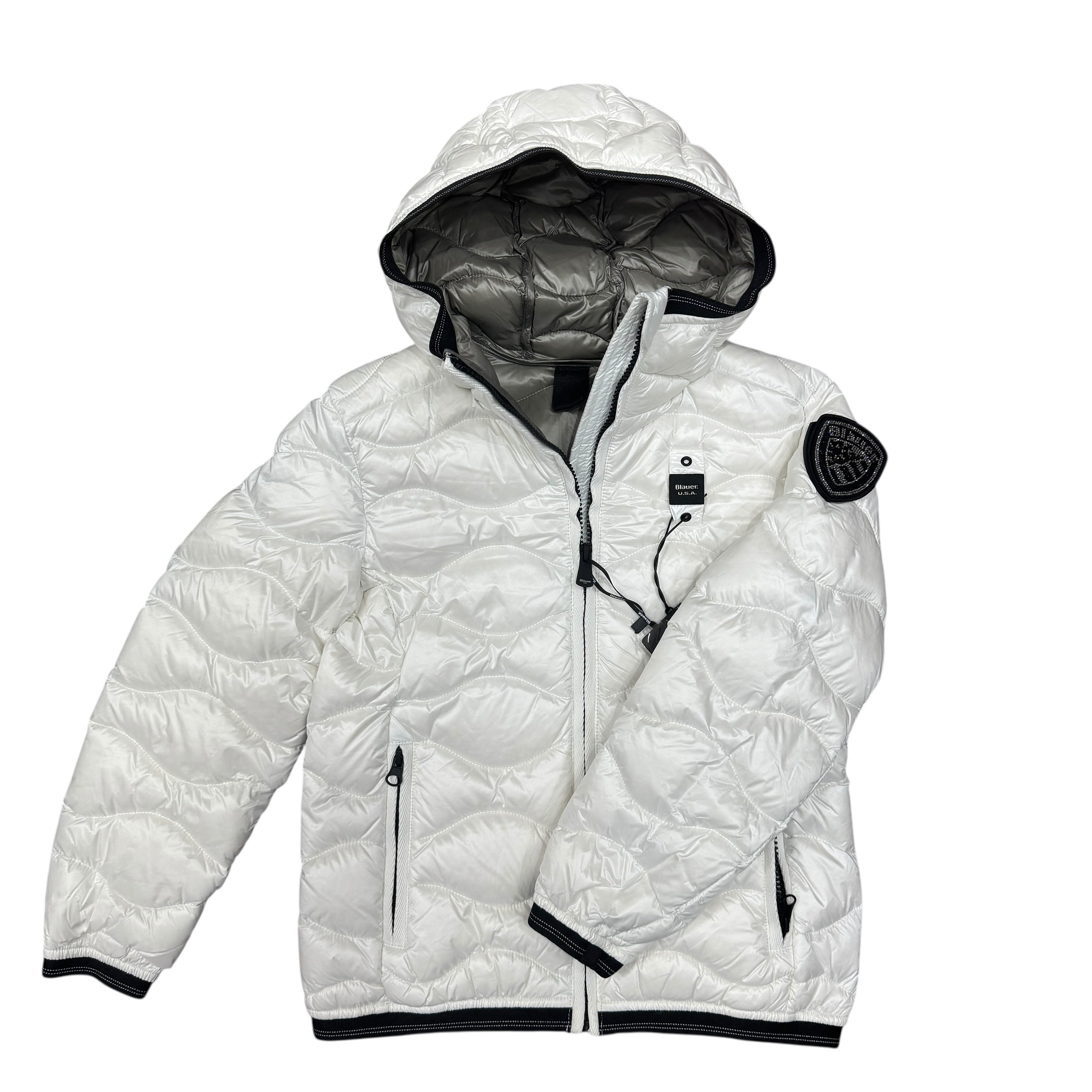 PIUMINO BAMBINA BLAUER LOWELL BIANCO OTTICO