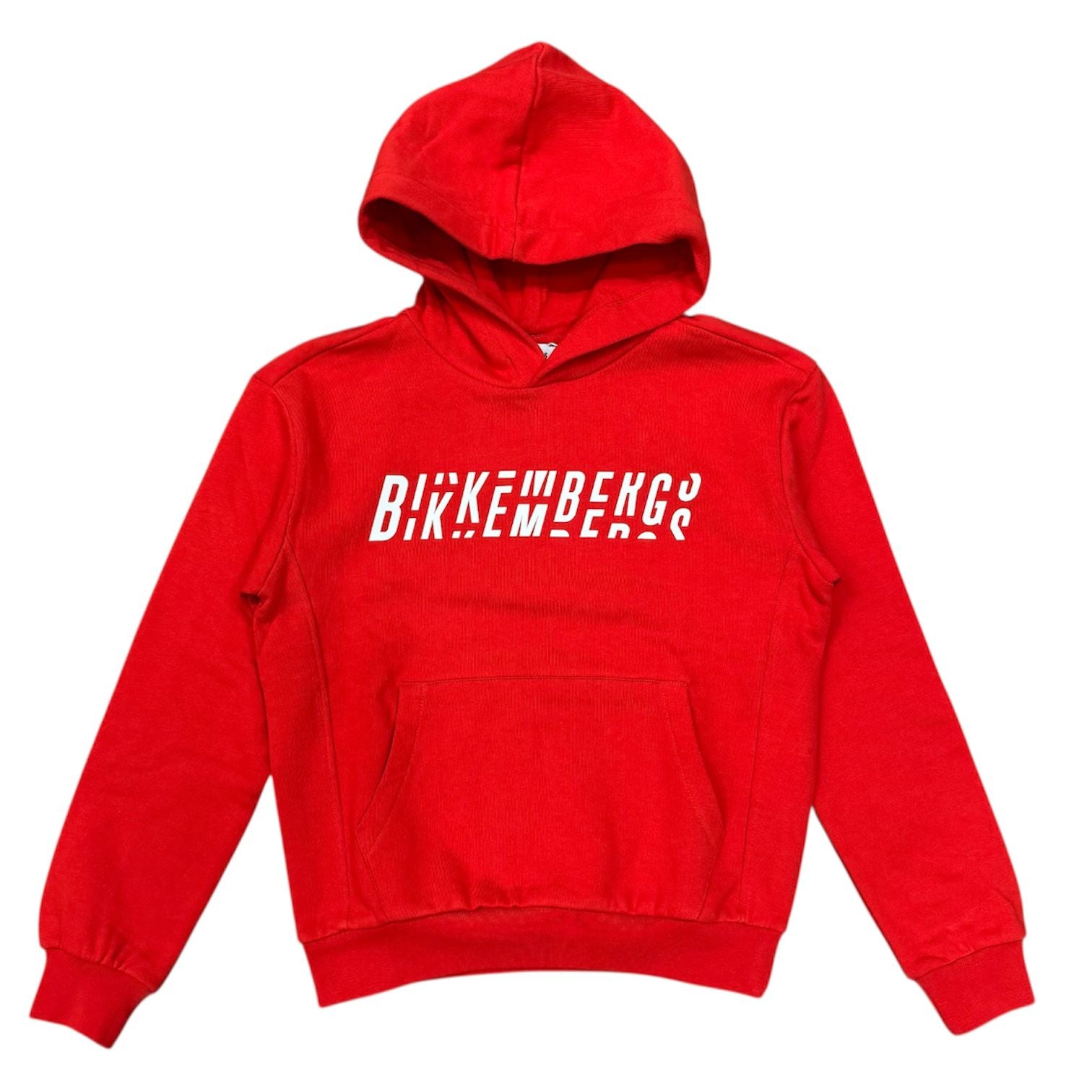 FELPA CON CAPPUCCIO BAMBINO BIKKEMBERGS ROSSA