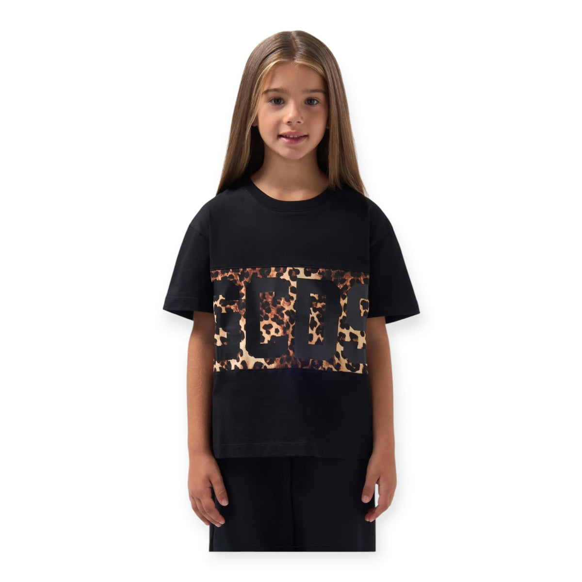 T-SHIRT BANDA LOGO BAMBINA NERA