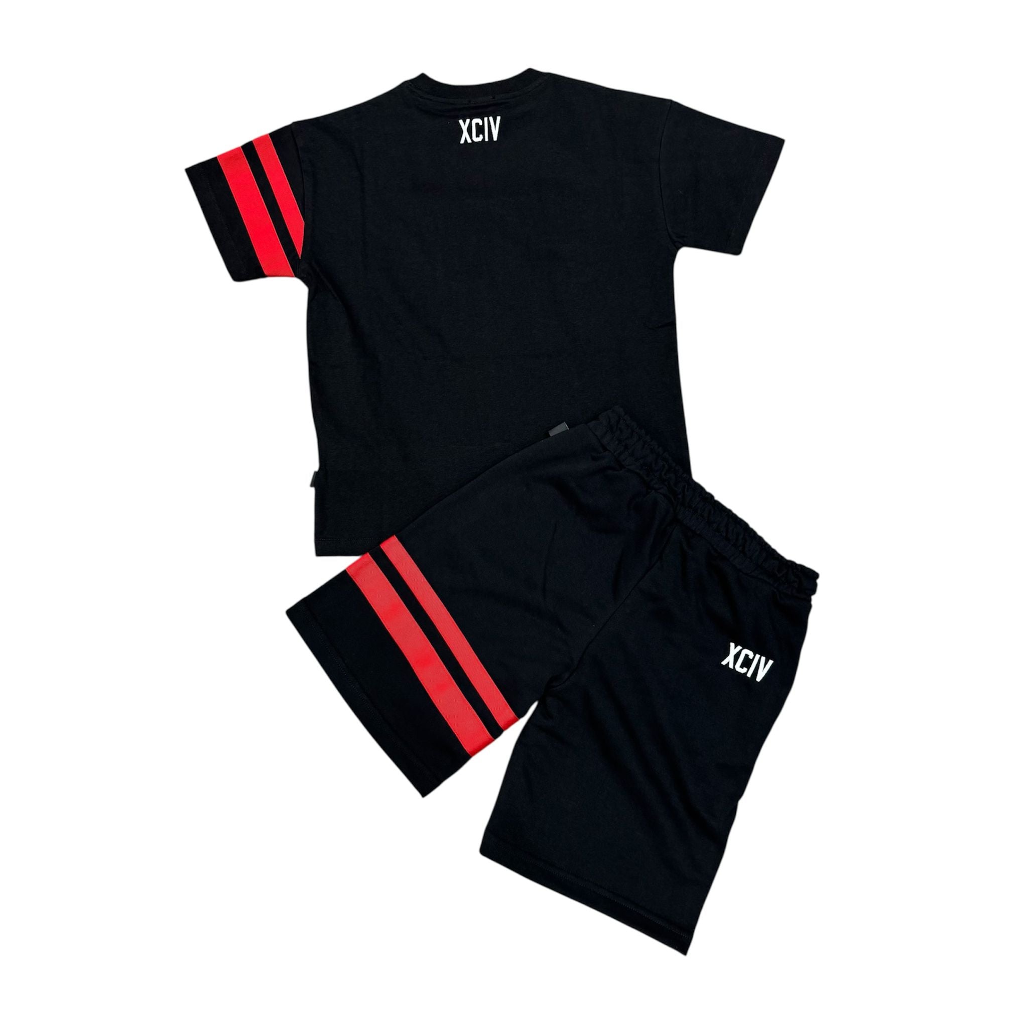 COMPLETO BAMBINO NERO ROSSO
