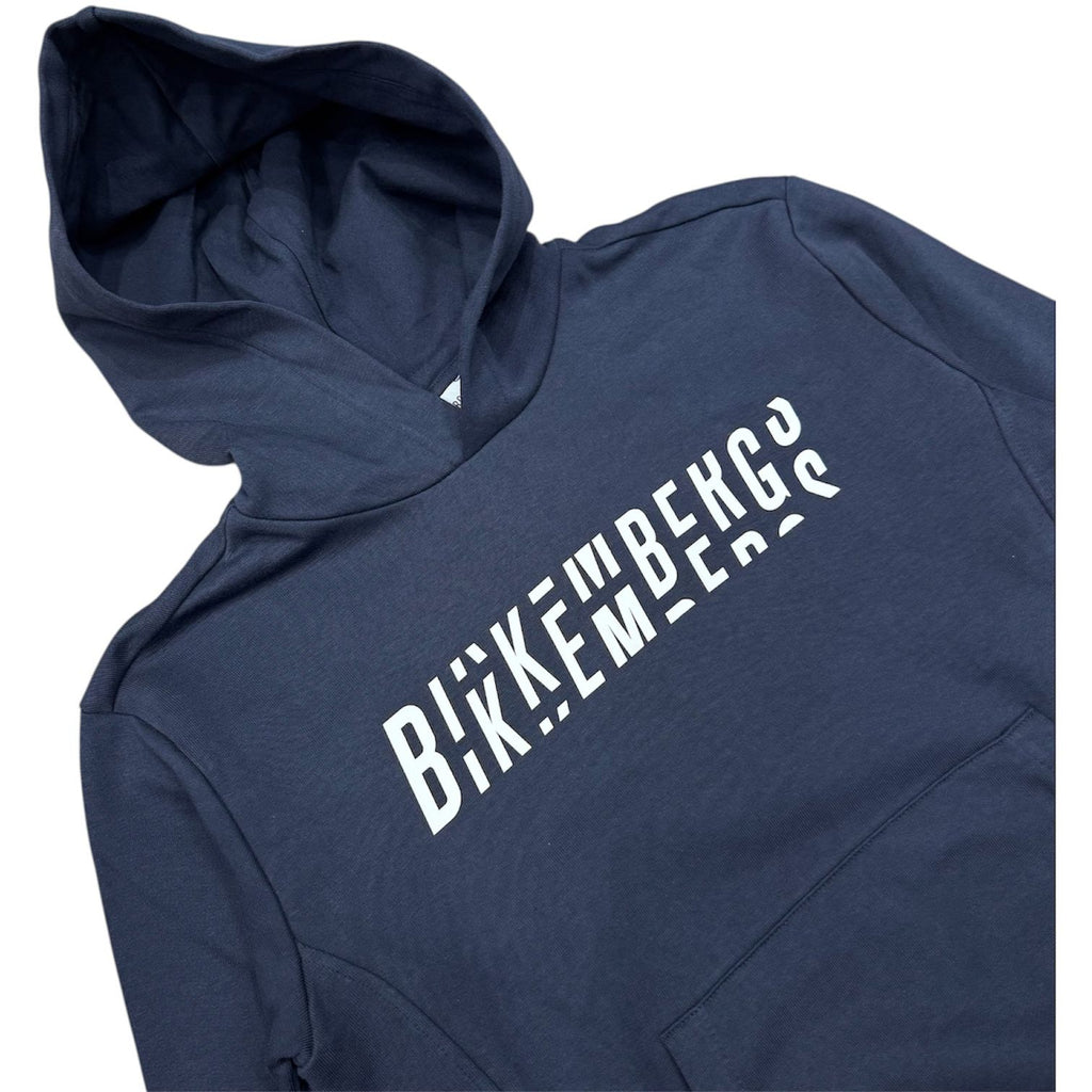 FELPA CON CAPPUCCIO BAMBINO BIKKEMBERGS BLU