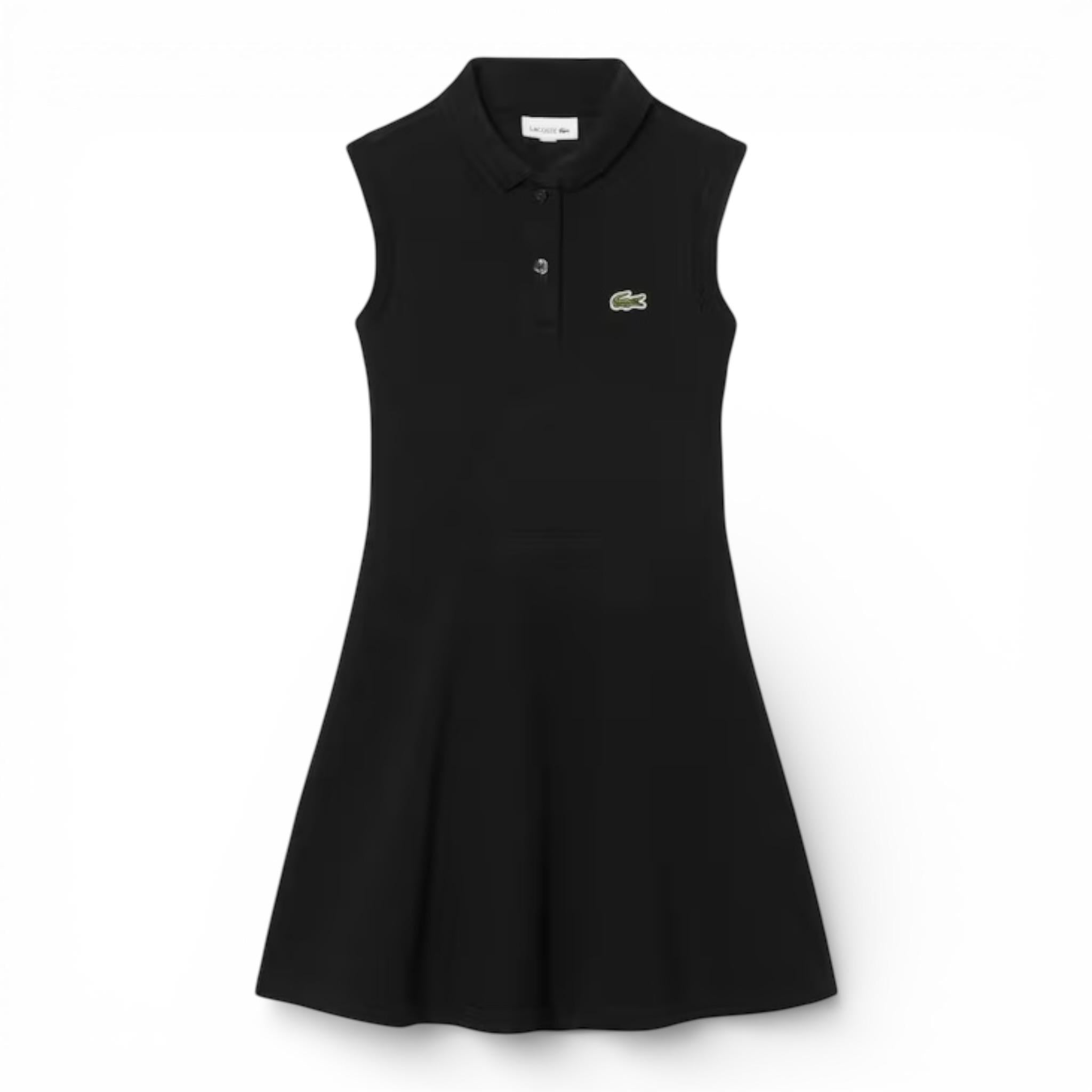 ABITO SENZA MANICHE IN PIQUE' NERO