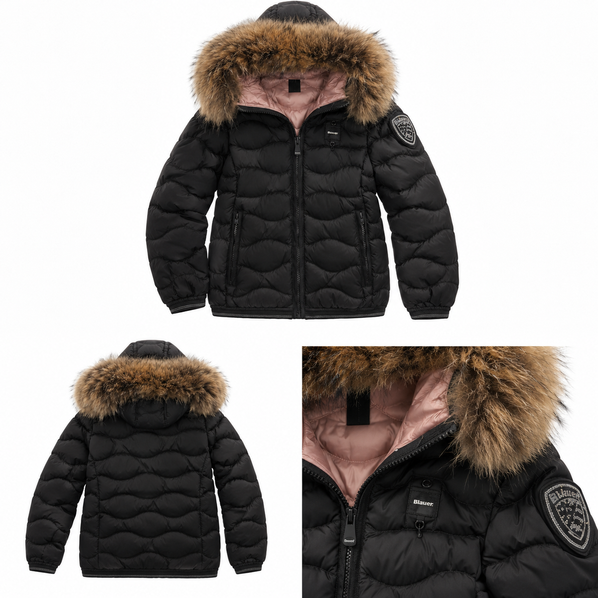 PIUMINO AD ONDE ARION JUNIOR BAMBINA NERO