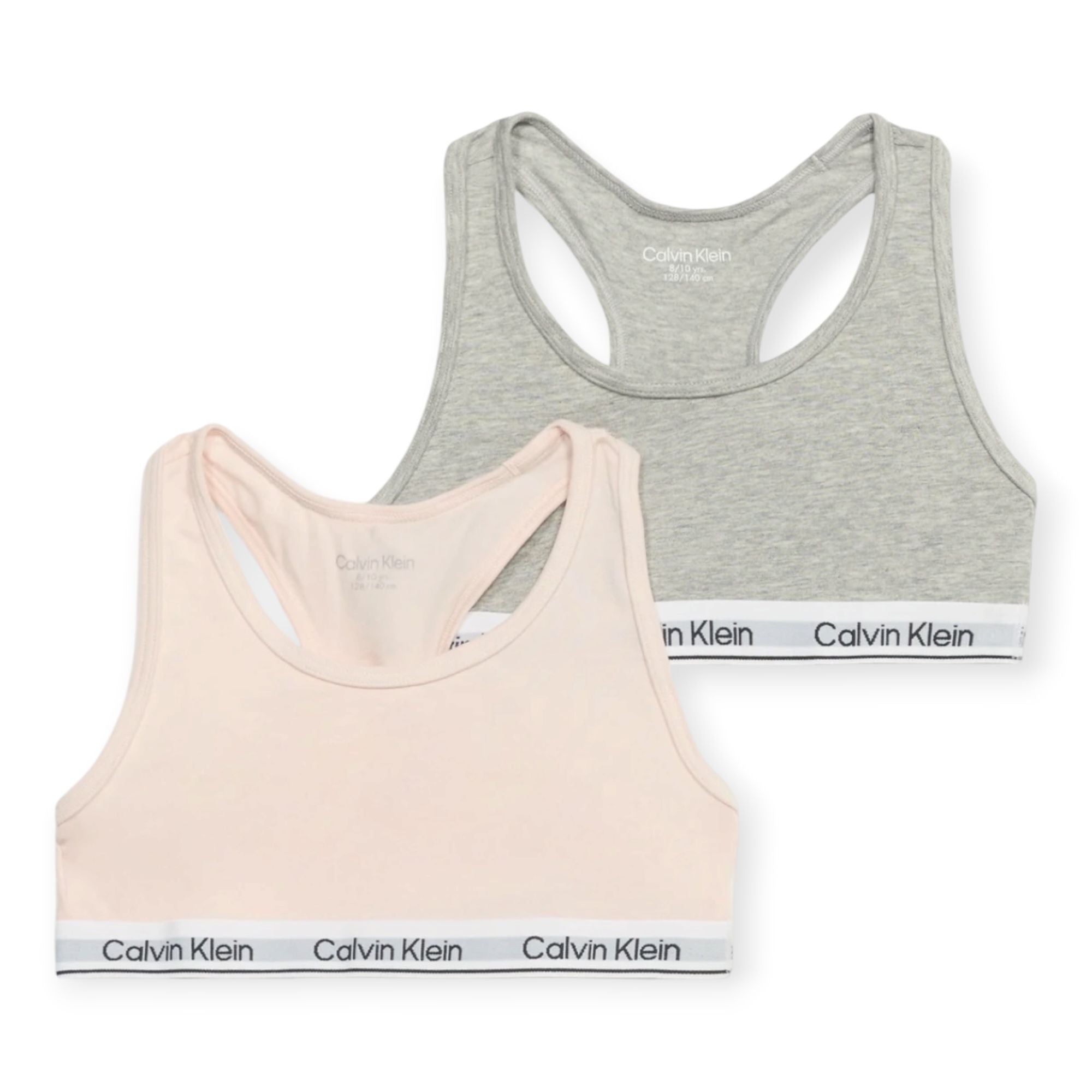 BRASSIERE BAMBINA IN CONFERIONE DA 2 ROSA GRIGIO