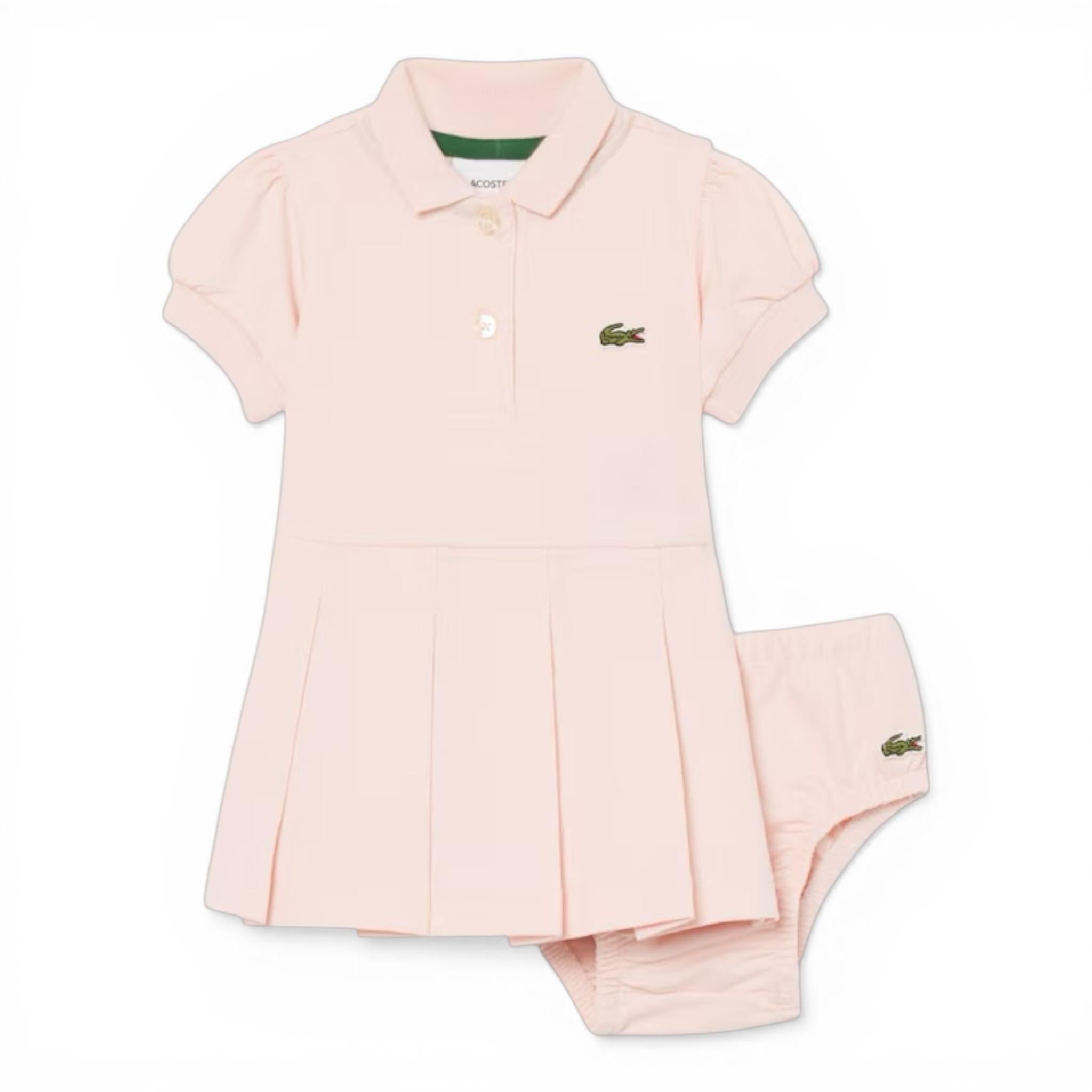 ABITO PIQUÉ BAMBINA ROSA