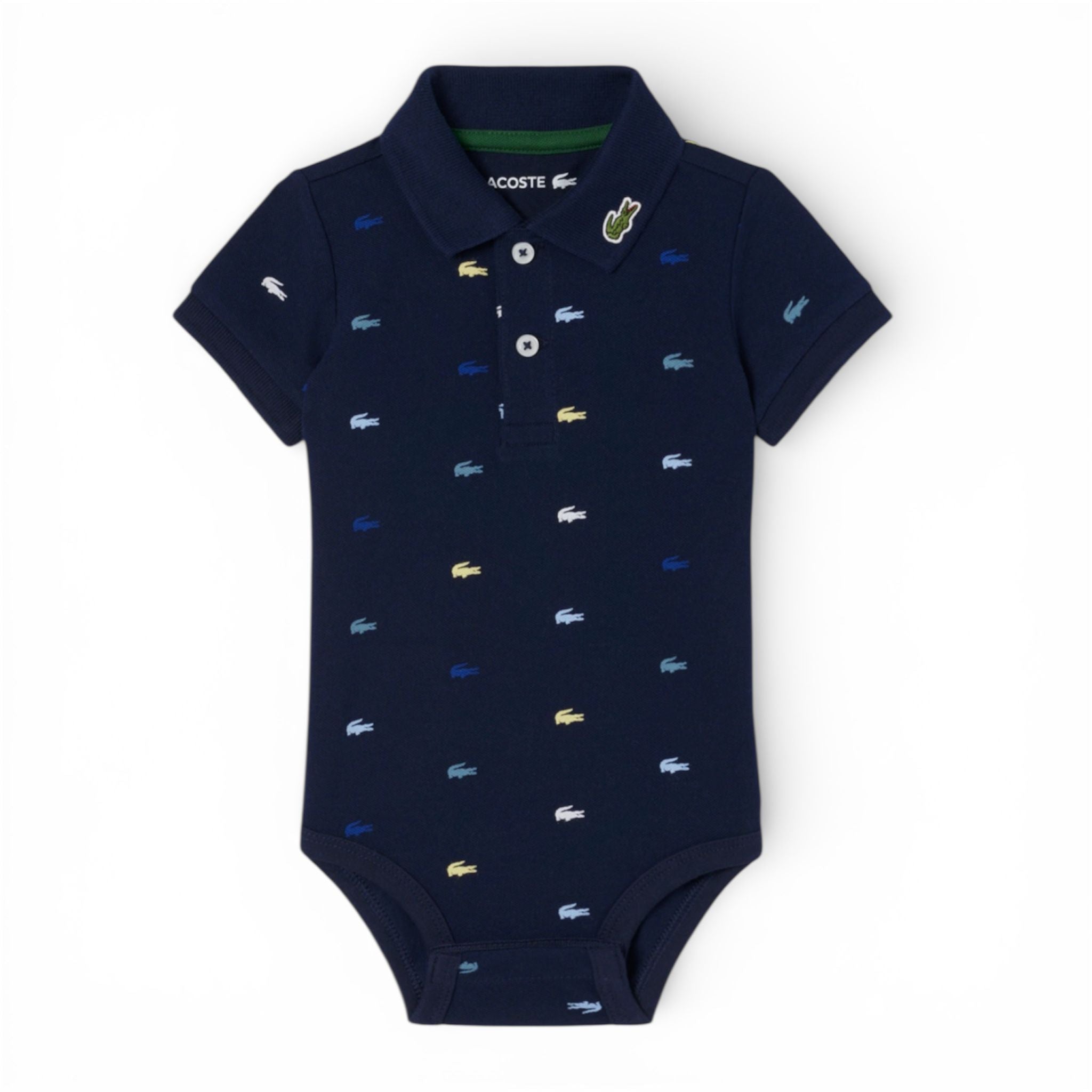 BODY NEONATO PIQUE'STAMPA COCCODRILLO