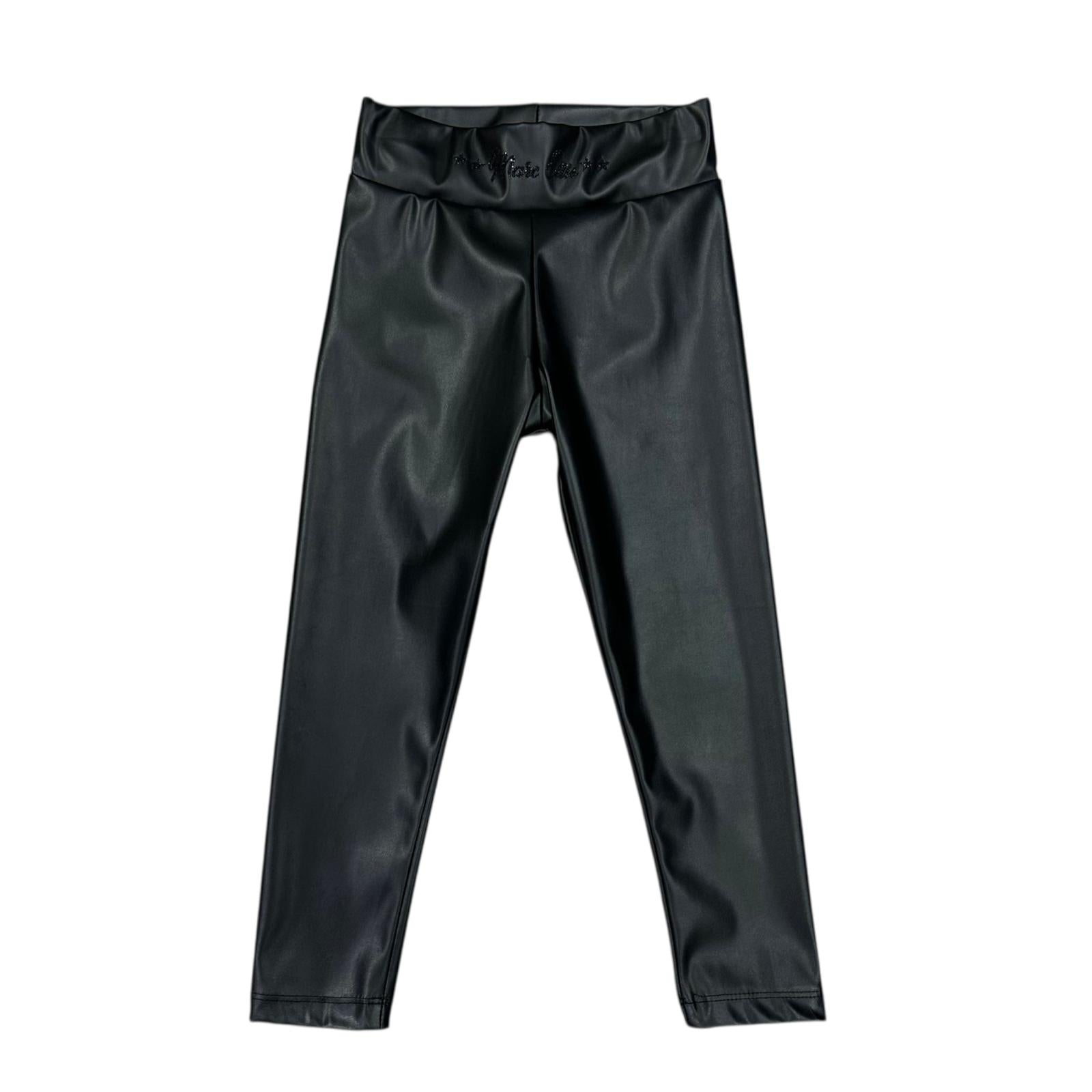 LEGGINS IN ECOPELLE BAMBINA MARC ELLIS NERO