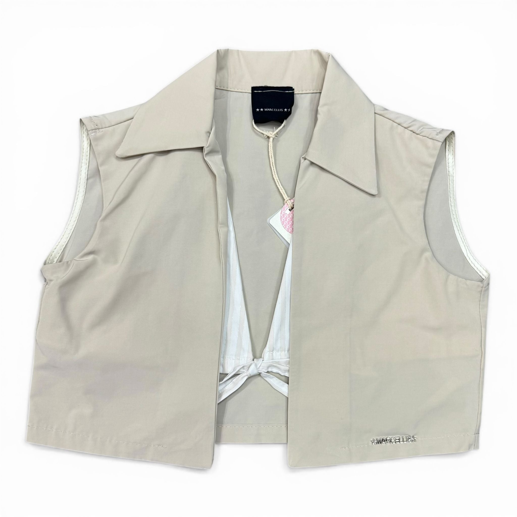 GILET BAMBINA BEIGE