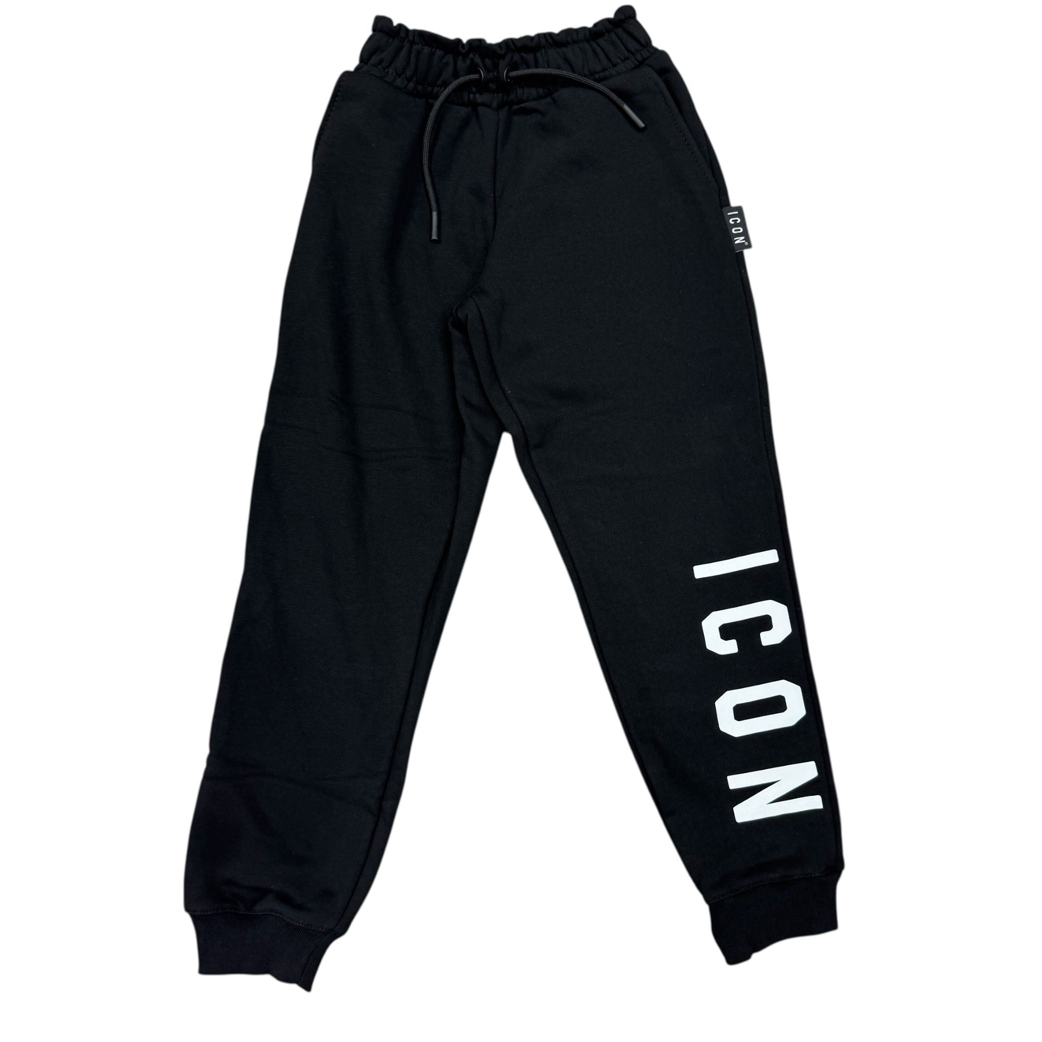 PANTALONE TUTA ICON BAMBINO NERO