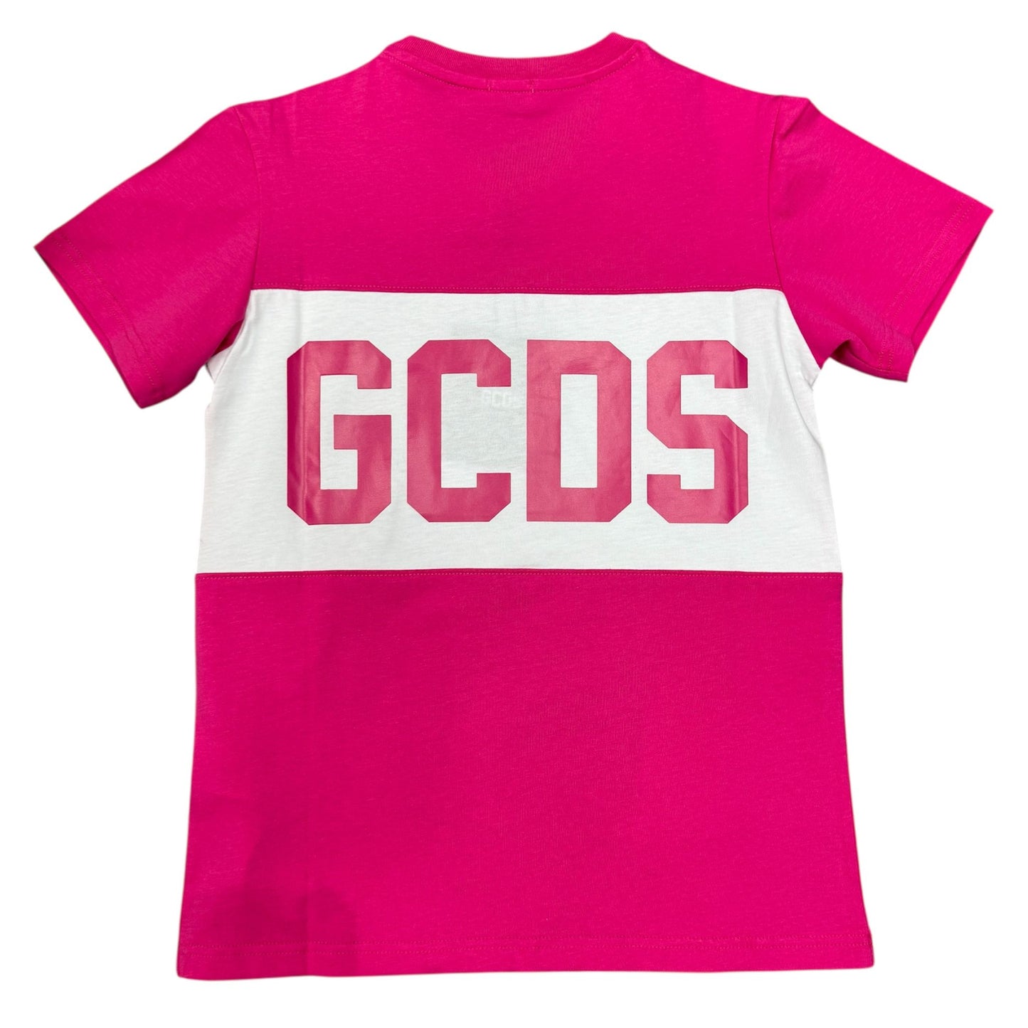 T-SHIRT GCDS BAMBINA FUXIA