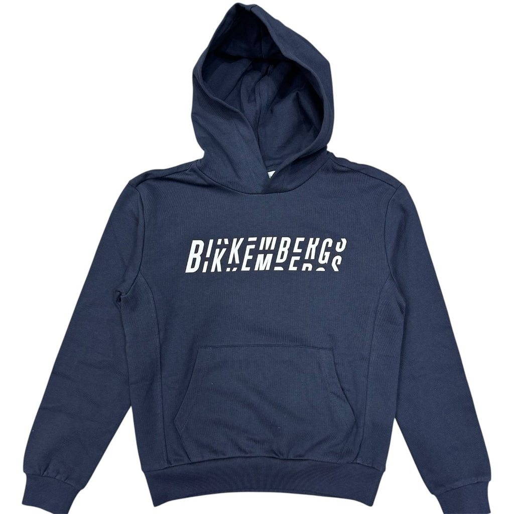 FELPA CON CAPPUCCIO BAMBINO BIKKEMBERGS BLU