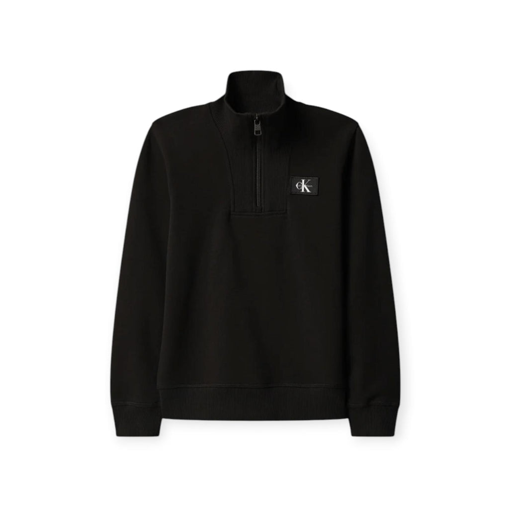 FELPA ZIP CON LOGO NERA