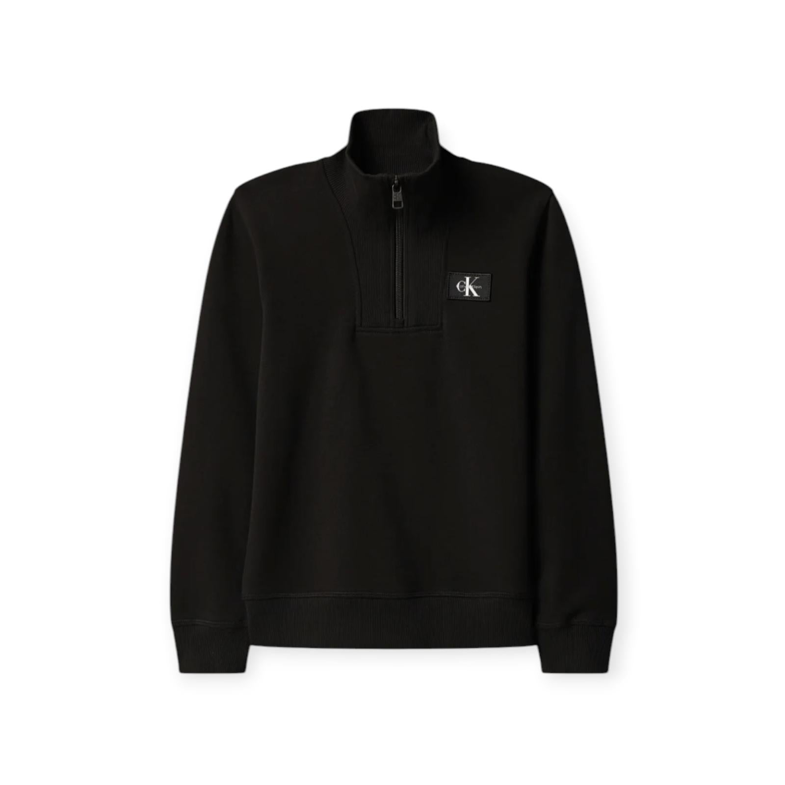 FELPA ZIP CON LOGO NERA