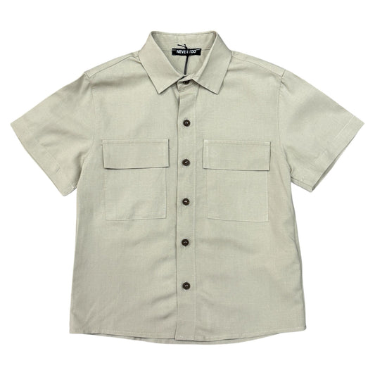 CAMICIA NEVER TOO BAMBINO BEIGE