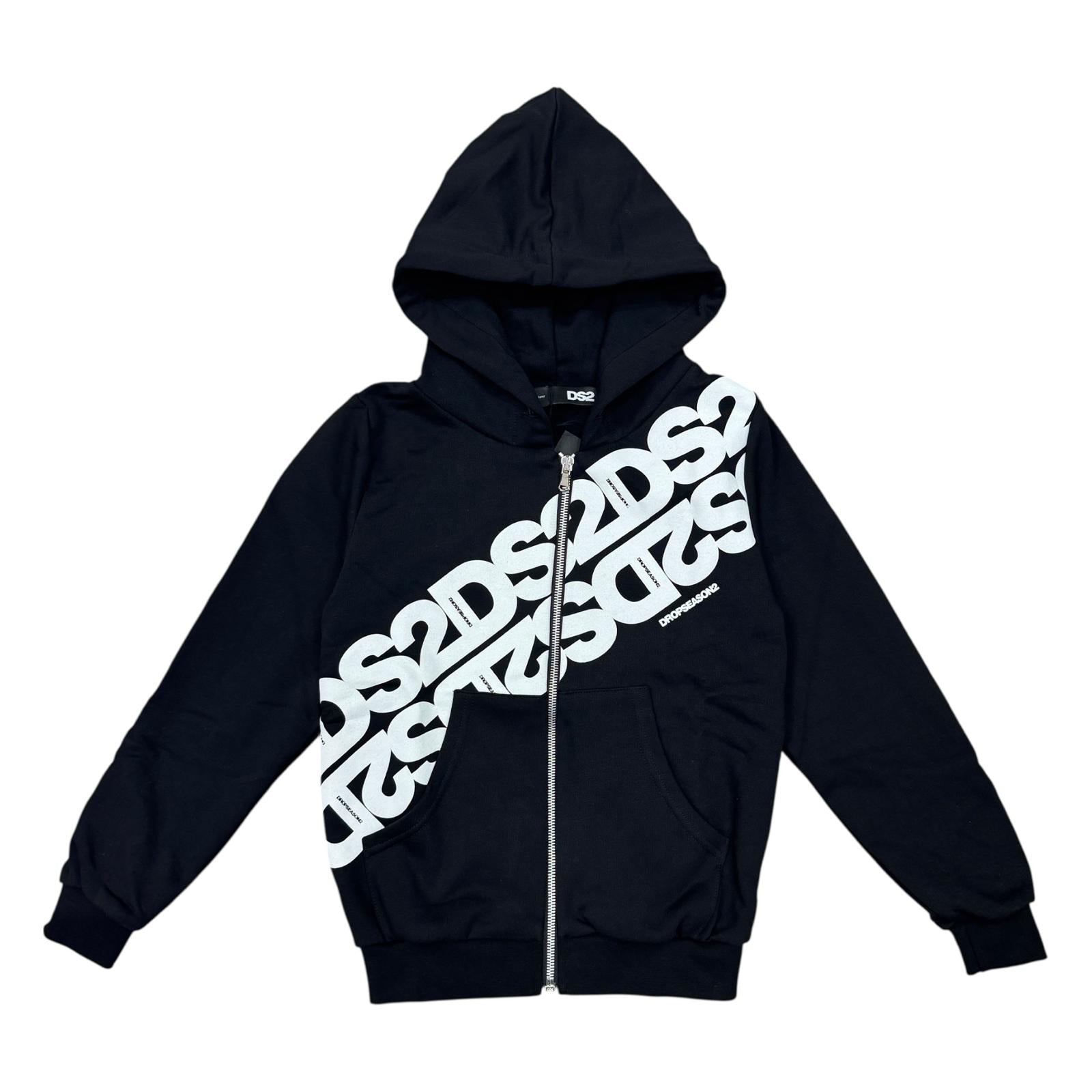 FELPA FULL ZIP DROP SEASON 2 BAMBINO NERO