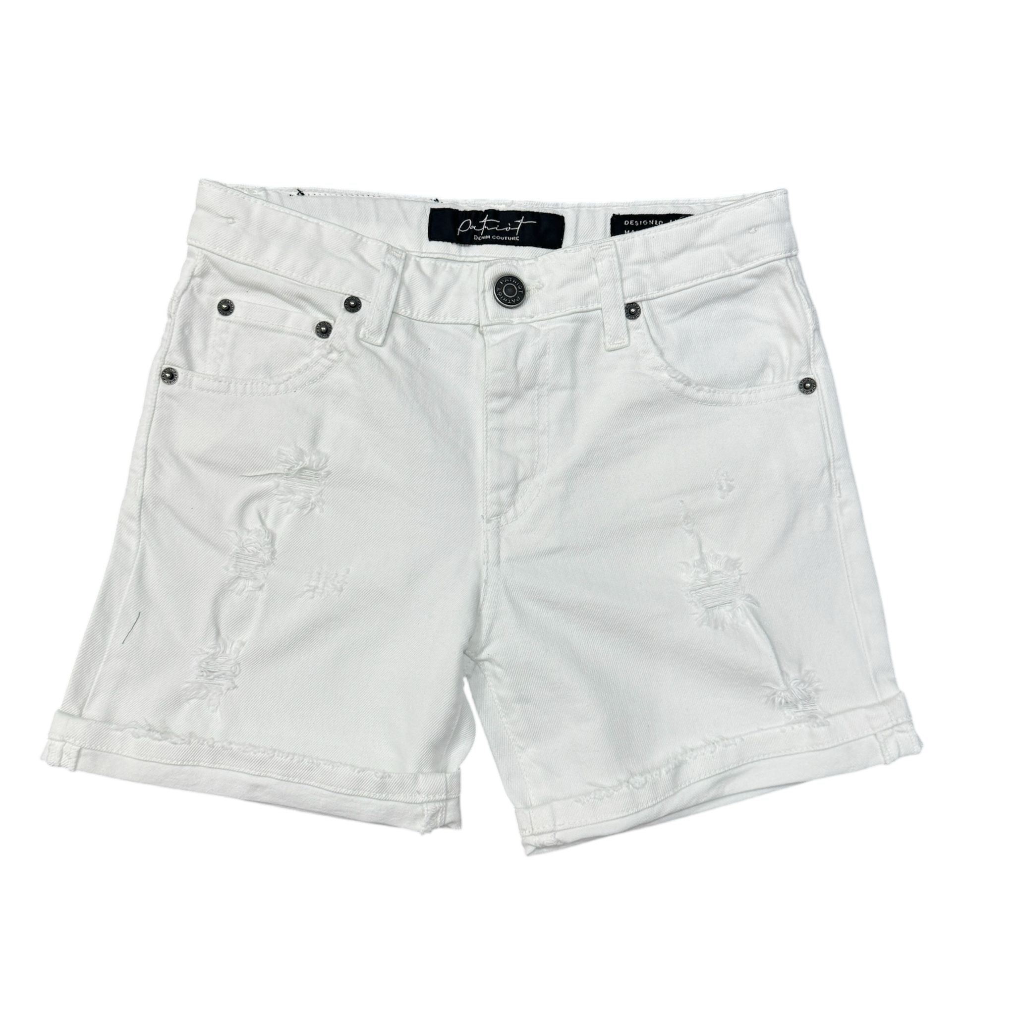 SHORT PATRIOT BAMBINO BIANCO