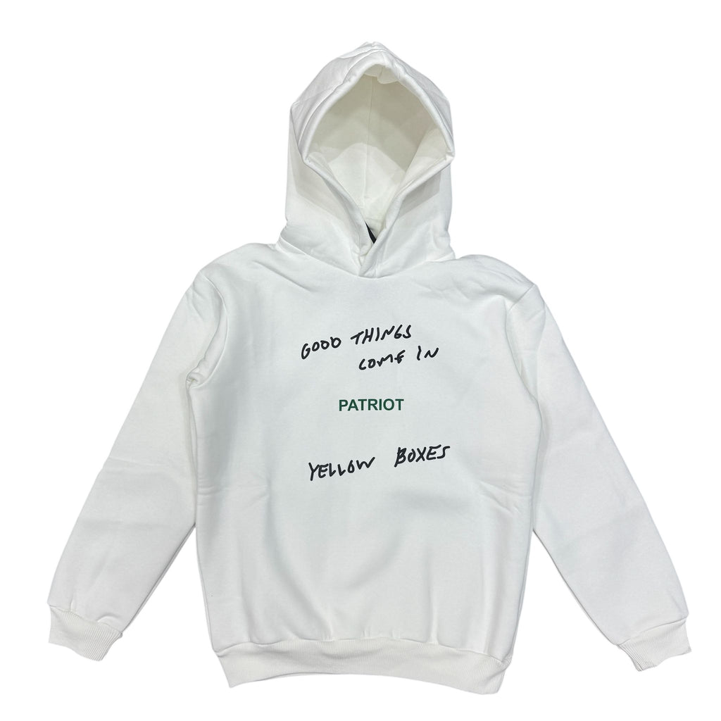 FELPA CON CAPPUCCIO  BAMBINO PATRIOT BIANCA