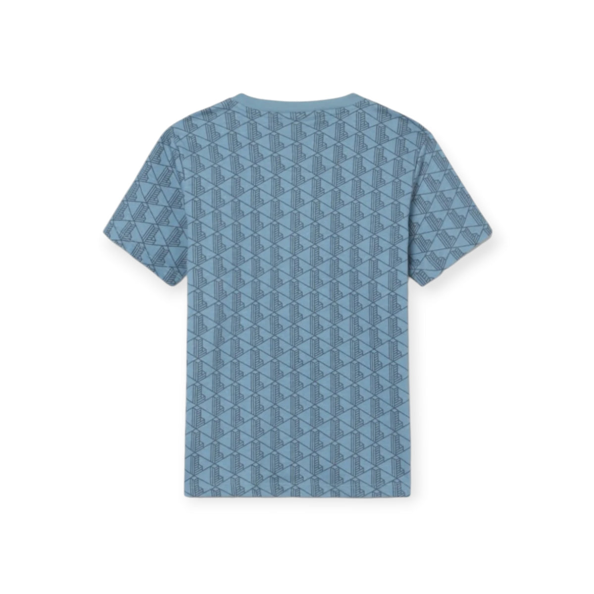 T-SHIRT IN COTONE MONOGRAMMA BLU