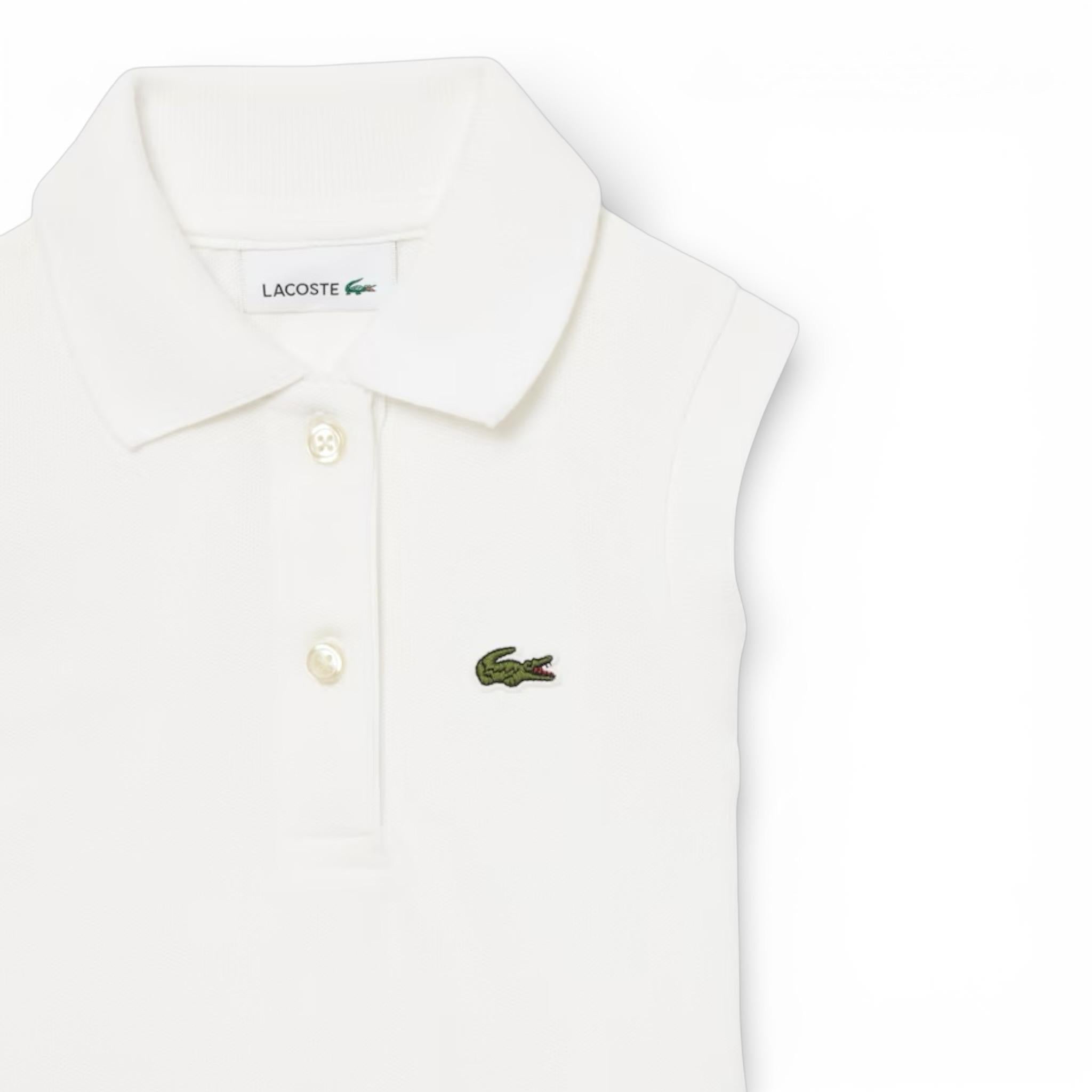 ABITO SENZA MANICHE IN PIQUE' BIANCO