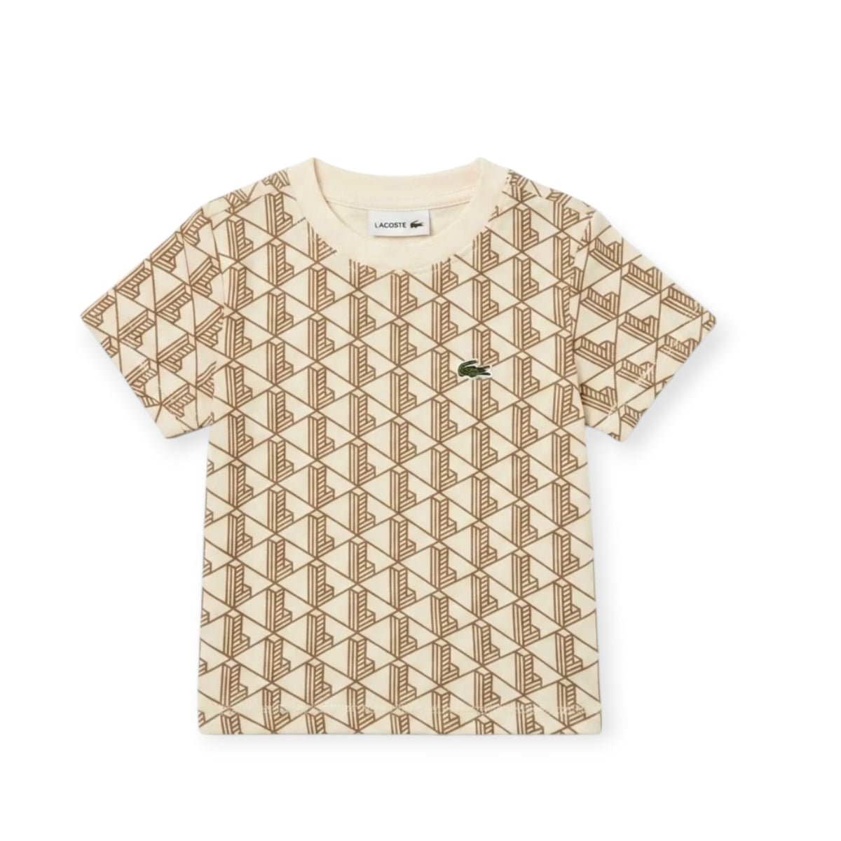 T-SHIRT IN COTONE MONOGRAMMA ROSA