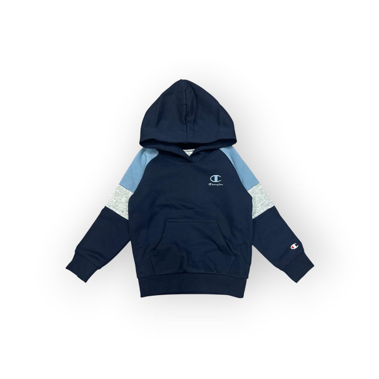 FELPA CON CAPPUCCIO BAMBINO BLU