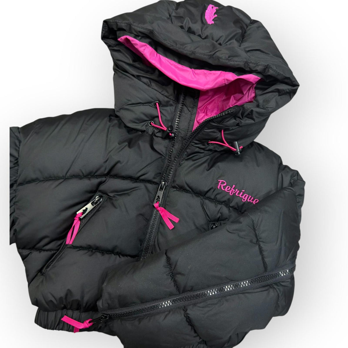PIUMINO CROPPED BAMBINA NERA