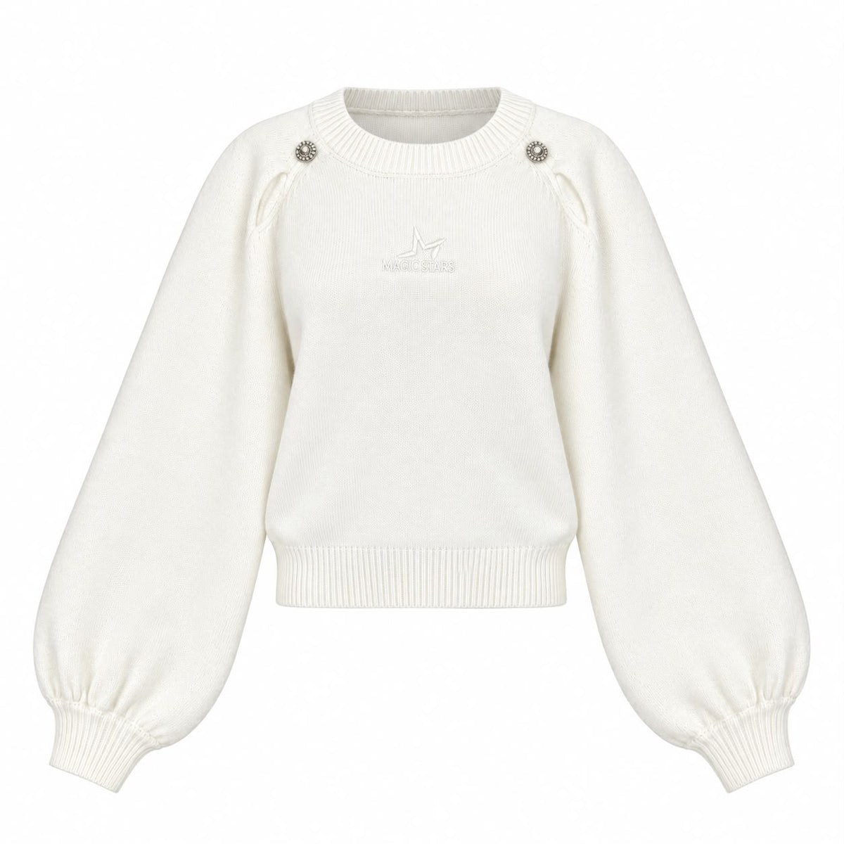 MAGLIONCINO CROPPED BAMBINA BIANCO